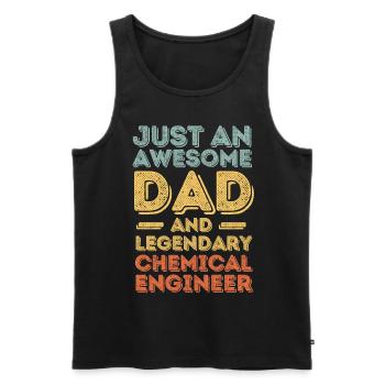 Dad Chemical Engineer Father's Day - Men's Premium Organic Tank Top - black - Front - AI Model Male 178 light (178cm)