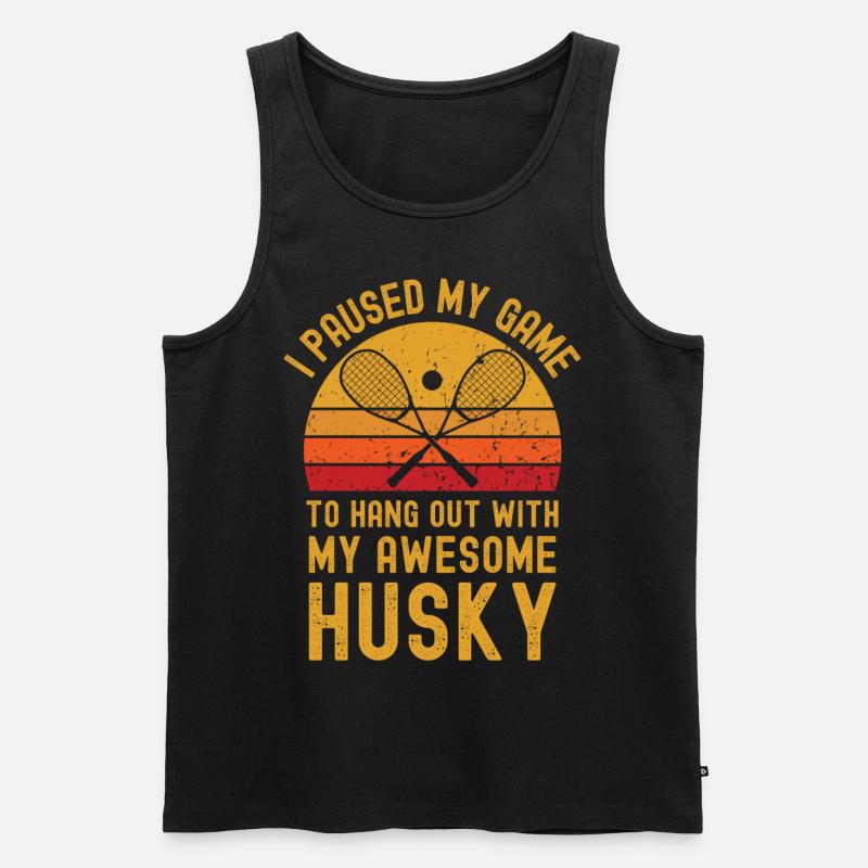 Squash und Husky - Männer Premium Bio Tank Top - Schwarz