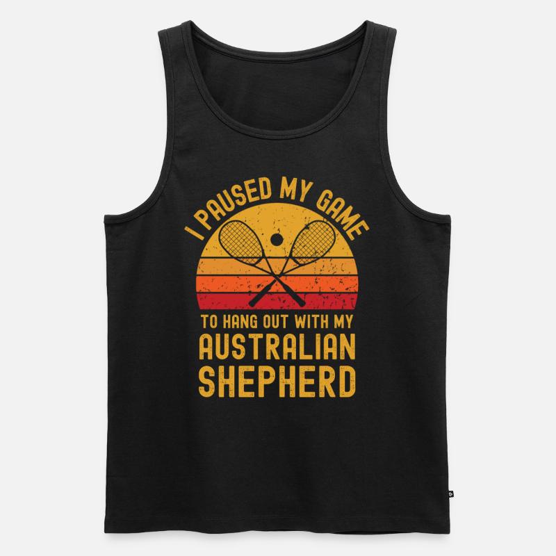 Squash und Australischer Schäferhund - Männer Premium Bio Tank Top - Schwarz
