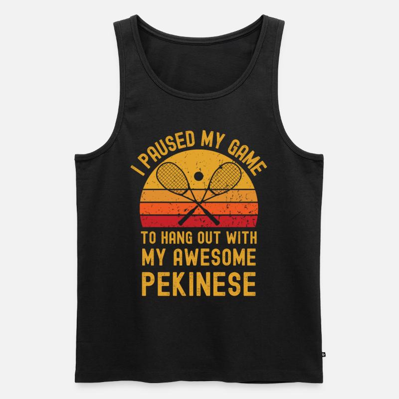 Squash und Pekinese - Männer Premium Bio Tank Top - Schwarz