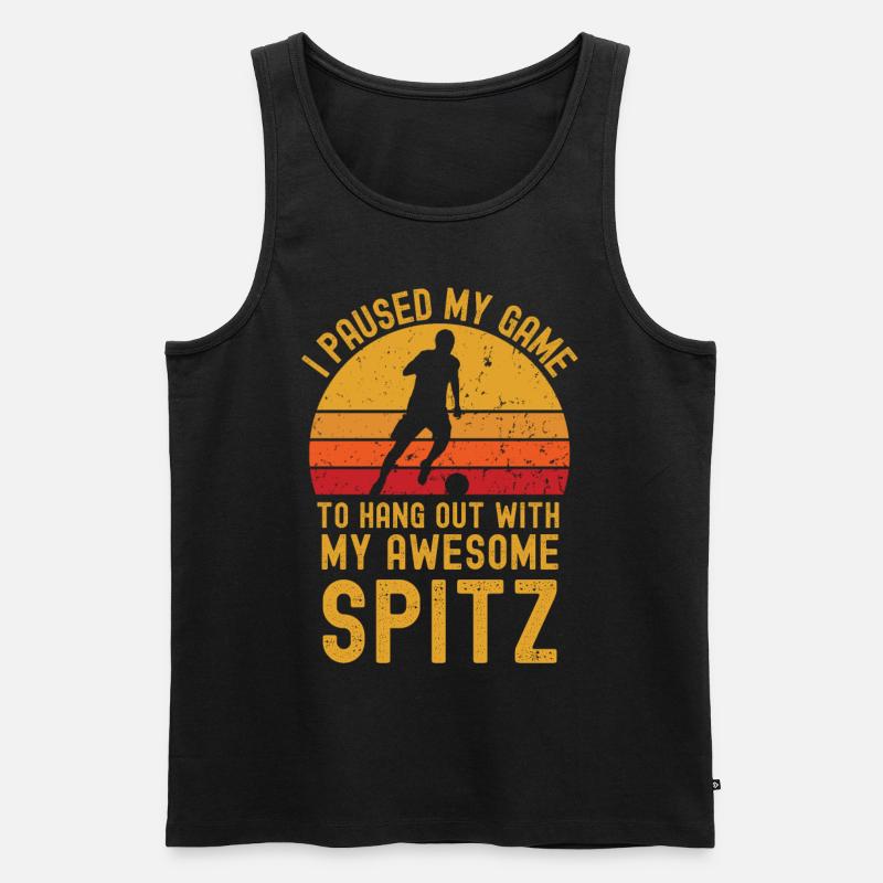Fußball und Spitz - Männer Premium Bio Tank Top - Schwarz