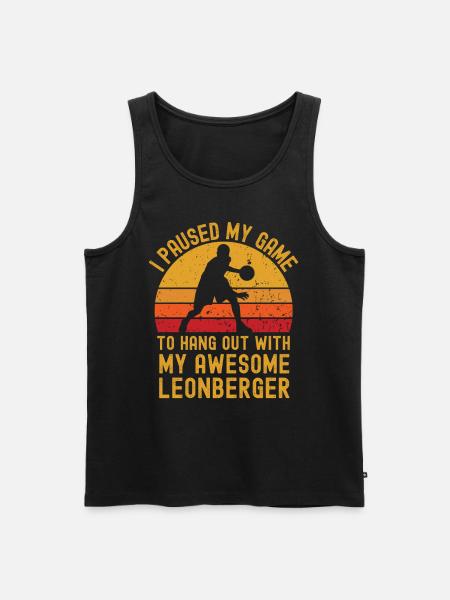 Basketball und Leonberger - Männer Premium Bio Tank Top - Schwarz