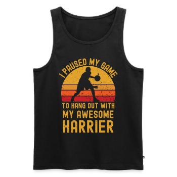 Basketball und Harrier - Männer Premium Bio Tank Top - Schwarz - Vorne - AI Model Male 178 light (178cm)