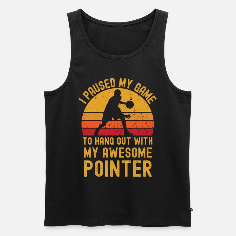 Basketball und Pointer - Männer Premium Bio Tank Top - Schwarz