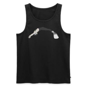 Flossenschwimmer - Männer Premium Bio Tank Top - Schwarz - Vorne - Michal (187cm)
