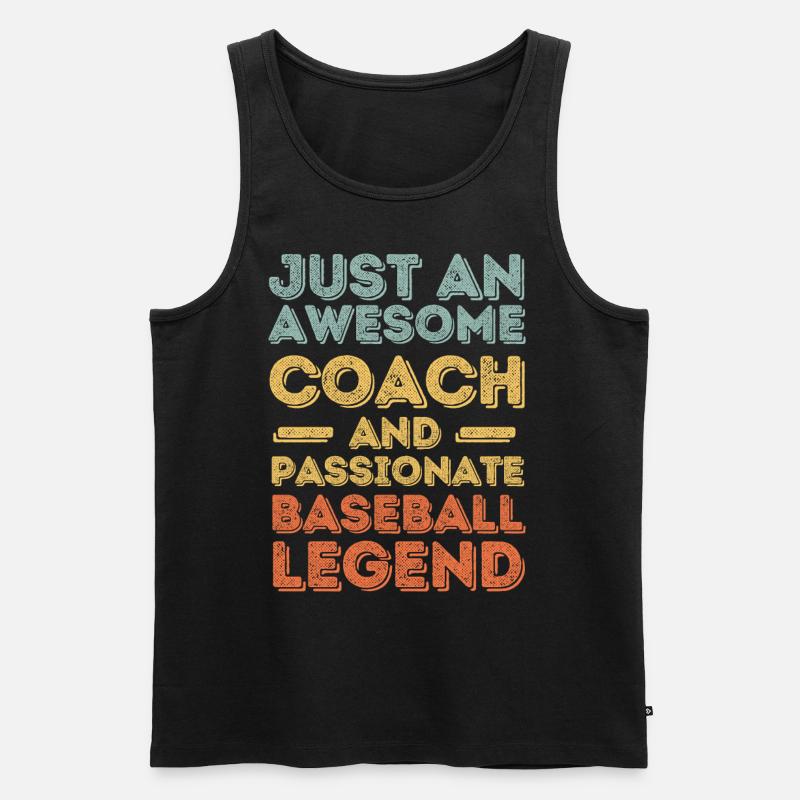 Trainer Baseball retro - Männer Premium Bio Tank Top - Schwarz