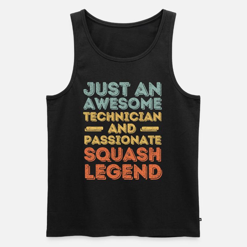 Techniker Squash retro - Männer Premium Bio Tank Top - Schwarz