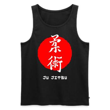 Jujitsu Kampfkunst Sport Japan Japanische Kanji - Männer Premium Bio Tank Top - Schwarz - Vorne - AI Model Male 178 light (178cm)