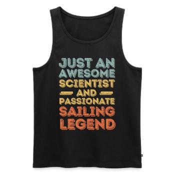 Wissenschaftler Segeln retro - Männer Premium Bio Tank Top - Schwarz - Vorne - Michal (187cm)