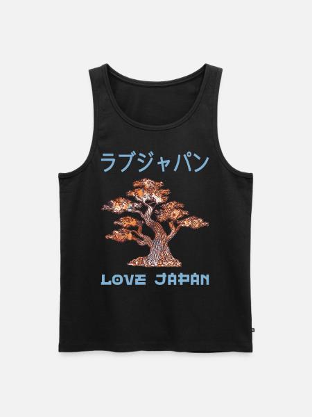 Bonsai Træ Japansk Zen Garden Symbol Kanji Kærlighed - Herre Premium økologisk tanktop - sort
