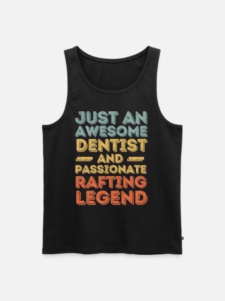 Dentist rafting retro - Men's Premium Organic Tank Top - black