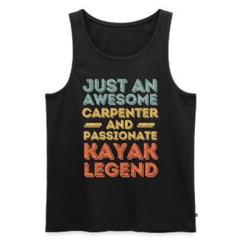 Zimmermann Kayak retro - Men's Premium Organic Tank Top - black - Front - AI Model Male 178 light (178cm)