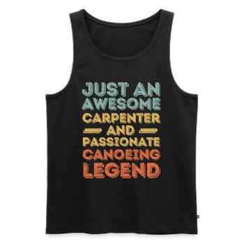 Zimmermann canoe retro - Men's Premium Organic Tank Top - black - Front - Michal (187cm)