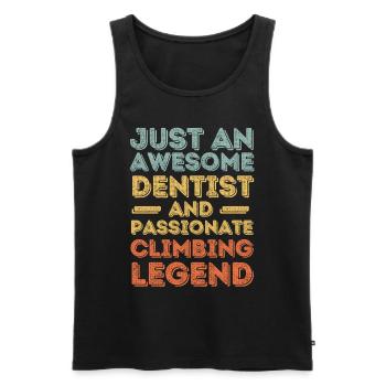Dentist climbing retro - Men's Premium Organic Tank Top - black - Front - Michal (187cm)