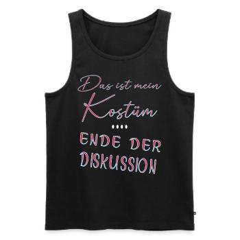 Das ist mein Kostüm I Karneval Faschingsmuffel - Männer Premium Bio Tank Top - Schwarz - Vorne - Michal (187cm)