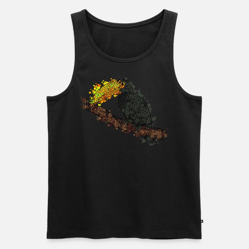 Toucann GeomeTRIX - Männer Premium Bio Tank Top - Schwarz