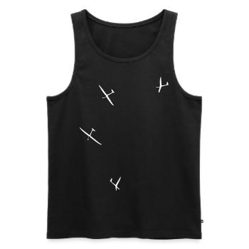 Glider Gliding Gliding Glider - Men's Premium Organic Tank Top - black - Front - AI Model Male 178 light (178cm)