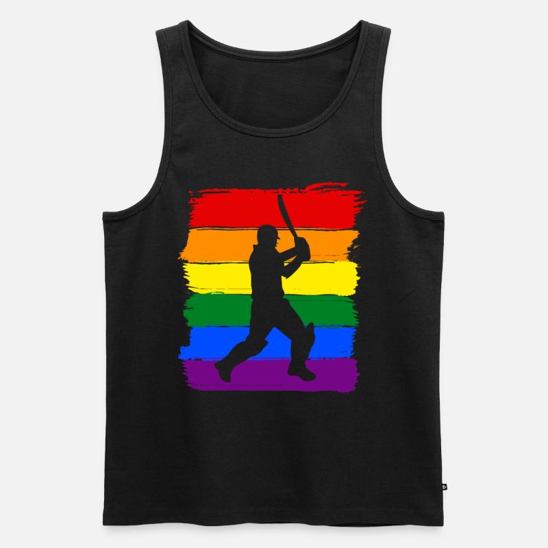 Cricket LGBT Pride - Männer Premium Bio Tank Top - Schwarz
