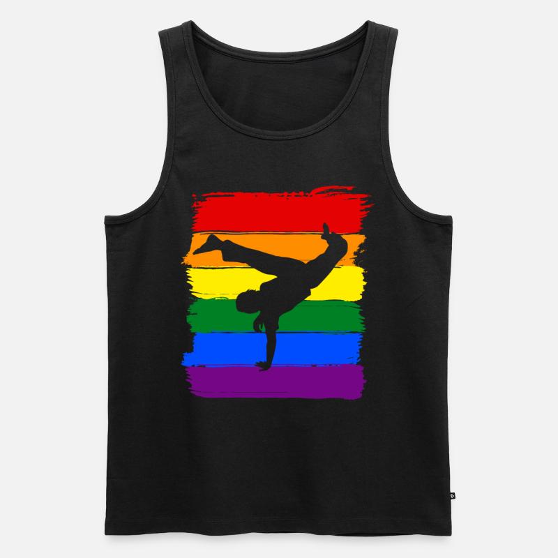 Capoeira LGBT Pride - Männer Premium Bio Tank Top - Schwarz