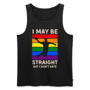 Handball LGBT Rights - Men's Premium Organic Tank Top - black - Front - AI Model Male 178 light (178cm)