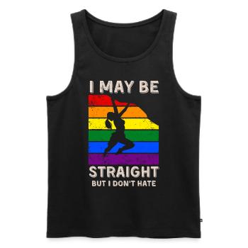 Climbing LGBT Rights - Men's Premium Organic Tank Top - black - Front - AI Model Male 178 light (178cm)