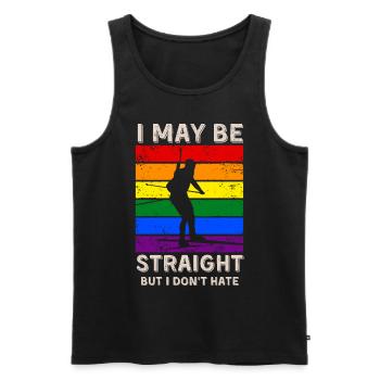 Biathlon Droits LGBT - Débardeur bio Premium Homme - noir - Devant - AI Model Male 178 light (178cm)
