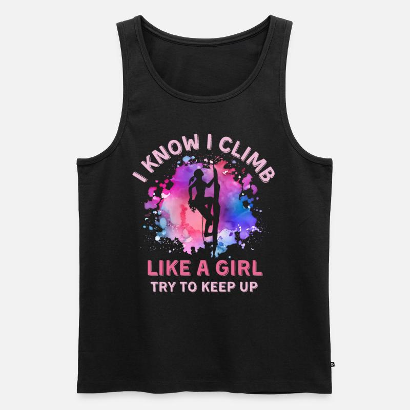 Frauen Klettern Mädchen - Männer Premium Bio Tank Top - Schwarz