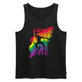 Skater LGBT Pride - Männer Premium Bio Tank Top - Schwarz - Vorne - Michal (187cm)