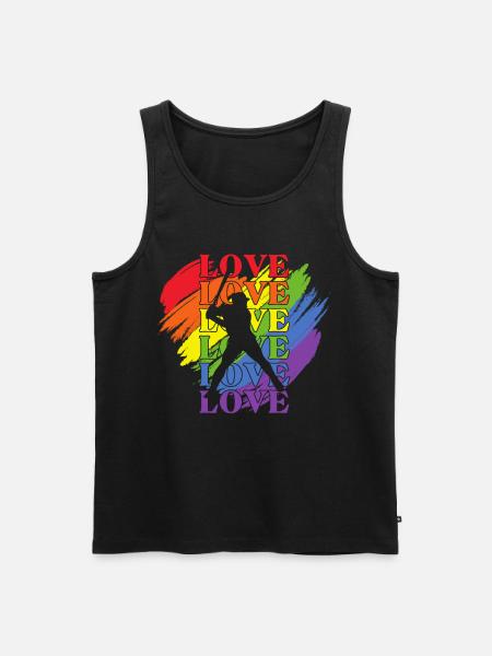 Baseball LGBT Pride - Men's Premium Organic Tank Top - black