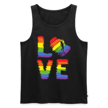 Klettern auf der LGBT Pride - Männer Premium Bio Tank Top - Schwarz - Vorne - Michal (187cm)