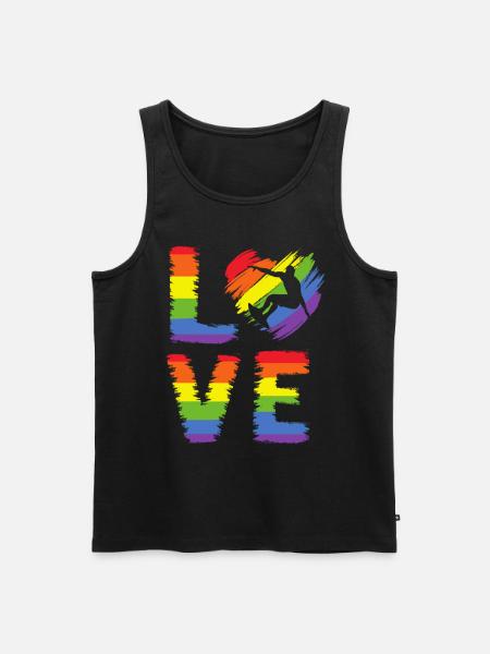 Surfer LGBT Pride - Débardeur bio Premium Homme - noir