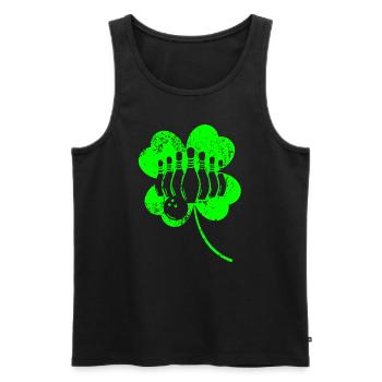 Bowling Trèfle de la Saint-Patrick - Débardeur bio Premium Homme - noir - Devant - AI Model Male 178 light (178cm)