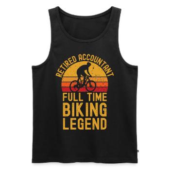 Pensionierte Buchhalter-Bike-Legende - Männer Premium Bio Tank Top - Schwarz - Vorne - Michal (187cm)