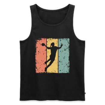Women Handball retro - Men's Premium Organic Tank Top - black - Front - Michal (187cm)