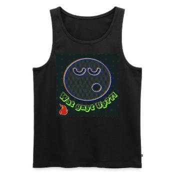 Wat gayt Up??! - Abbild - 2023 - Männer Premium Bio Tank Top - Schwarz - Vorne - Michal (187cm)