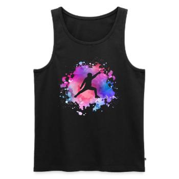 Frauen Fechten Mädchen - Männer Premium Bio Tank Top - Schwarz - Vorne - AI Model Male 178 light (178cm)