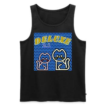 Deluxe 2.1 - Abbild - 2023 - Männer Premium Bio Tank Top - Schwarz - Vorne - Michal (187cm)