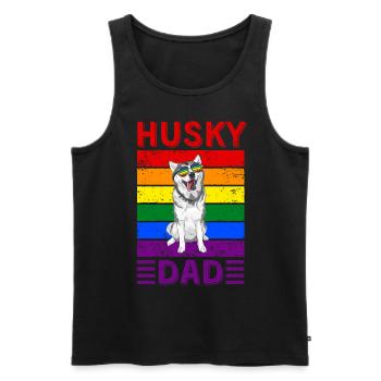 Husky Papa LGBTQ - Débardeur bio Premium Homme - noir - Devant - Michal (187cm)