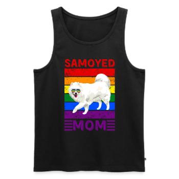 Samoyed Mom LGBTQ - Men's Premium Organic Tank Top - black - Front - Michal (187cm)