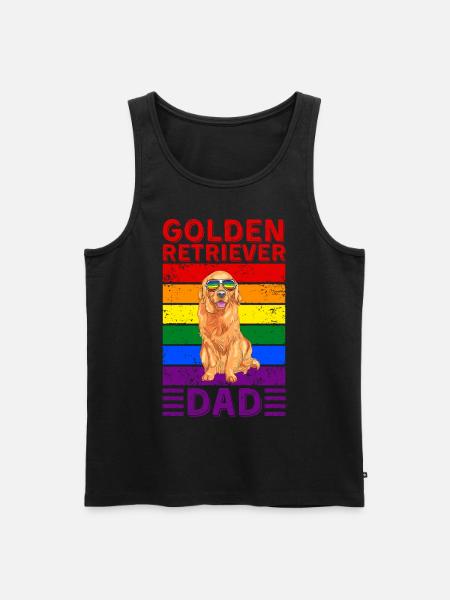 Golden-retriever Mom LGBTQ - Men's Premium Organic Tank Top - black