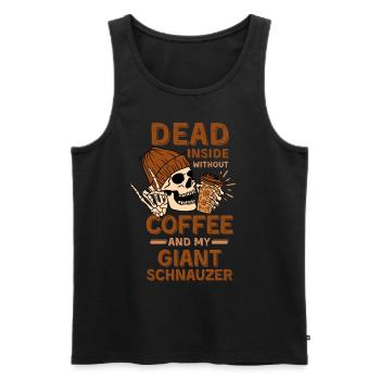 Amateur de café Géant-schnauzer - Débardeur bio Premium Homme - noir - Devant - Michal (187cm)