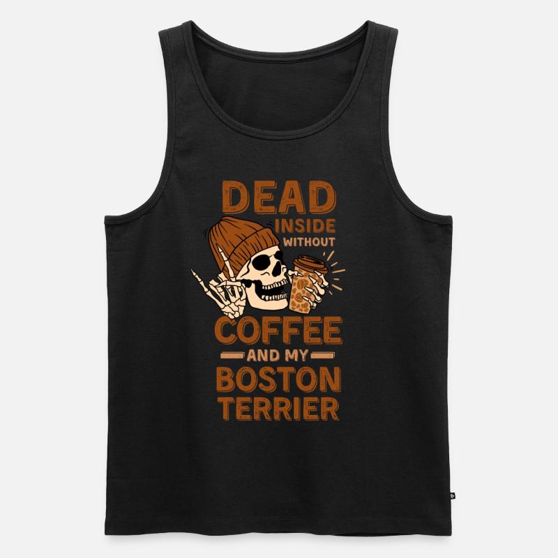 Kaffee Boston-Terrier Liebhaber - Männer Premium Bio Tank Top - Schwarz