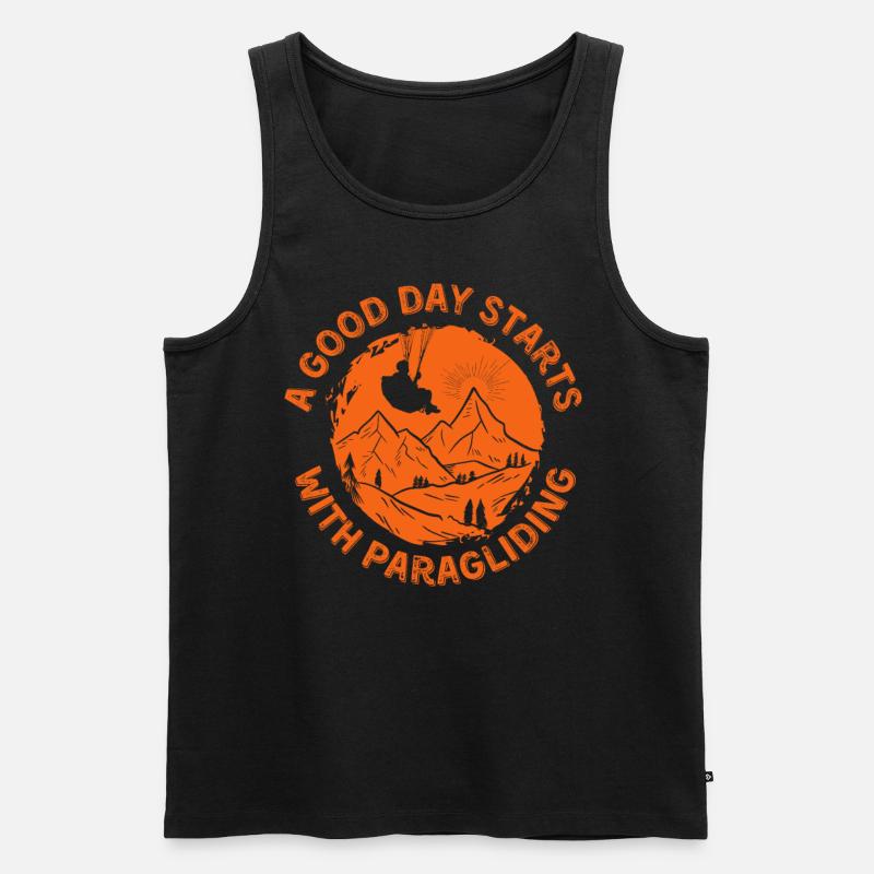 Gleitschirmfliegen - Männer Premium Bio Tank Top - Schwarz
