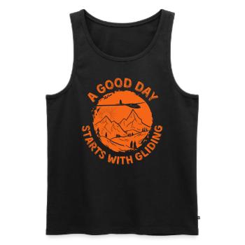 Gliding Flying Glider - Men's Premium Organic Tank Top - black - Front - Michal (187cm)