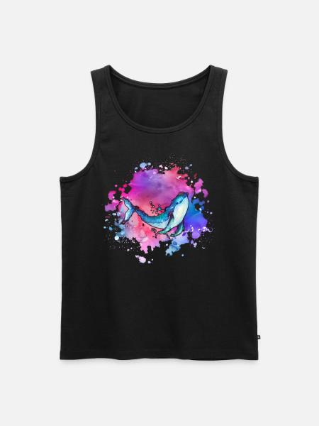 Whale earth-day ocean-day - Men's Premium Organic Tank Top - black