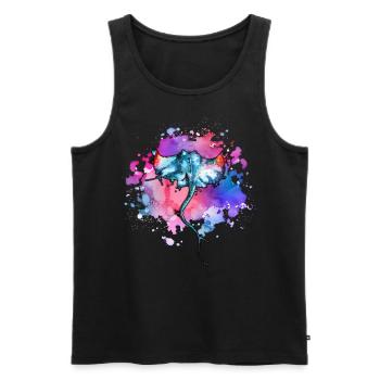 Stachelrochen Erdtag Ozeantag - Männer Premium Bio Tank Top - Schwarz - Vorne - AI Model Male 178 light (178cm)
