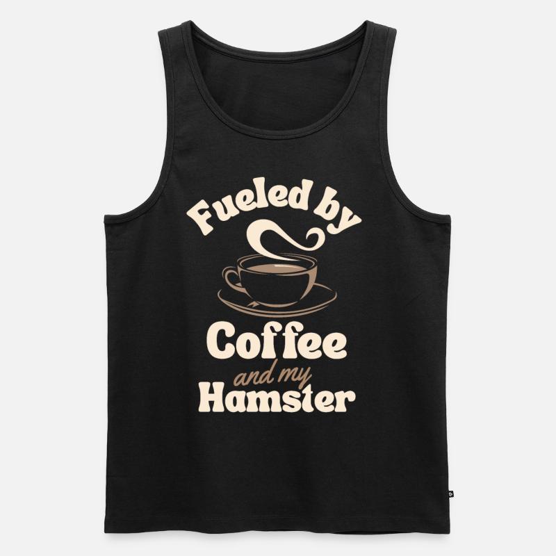 Kaffeehamster-Liebhaber - Männer Premium Bio Tank Top - Schwarz