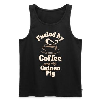 Amateur de café cochon d’Inde - Débardeur bio Premium Homme - noir - Devant - Michal (187cm)