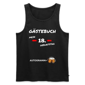 18 Geburtstag Junge/Mädchen - Männer Premium Bio Tank Top - Schwarz - Vorne - Michal (187cm)