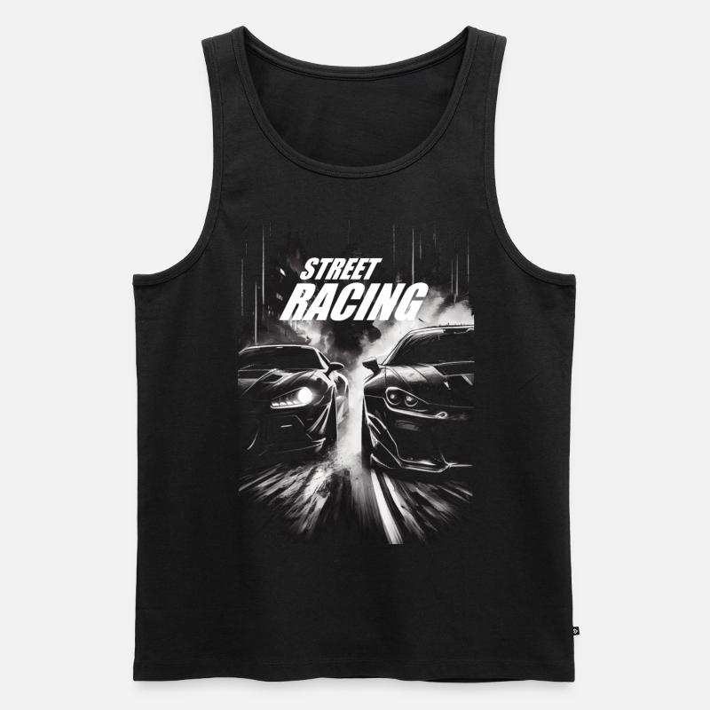 Straßenrennen - Männer Premium Bio Tank Top - Schwarz